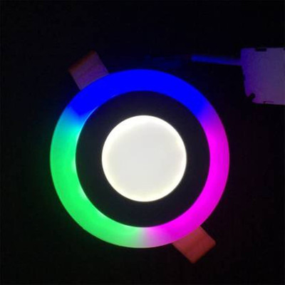 Online Generation 12 watt LED Round Panel Light Ceiling POP Down Indoor Light LED 3D Effect Lighting Multi Coloured & White Pack of 1 Bulb Recessed Ceiling Light Ceiling Lamp(Multicolor)