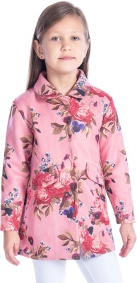 Cherry Crumble by Nitt Hyman Dazzling Pink Floral Polycotton Printed Coat