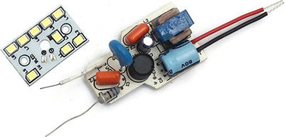 CKE 10 PIECE OF 9 WATT HPF DRIVER AND MC PLATE FOR 9 WATT LED BULB RAW MATERIALS WHITE COLOR Electronic Components Electronic Hobby Kit
