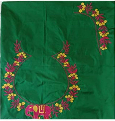 Vignatha Tailors Cotton Silk Embroidered Blouse Material