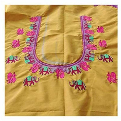 Vignatha Tailors Silk Blend Embroidered Blouse Material