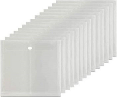KRISHVIA plastic Document File Bag Storage Case(Set Of 10, Transparent)