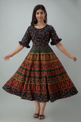 Parii Fashion Jaipur Flared/A-line Gown(Multicolor)