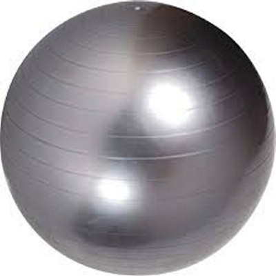 Fitguru EXERCISE BALL GREY 55 CMS WITH FOOT PUMP Gym Ball(With Pump)