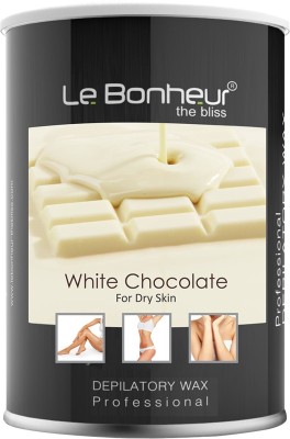 Le Bonheur White Chocolate Professional Hair Removal Wax | Soothing and Restoring Skin's Moisture For Dry Liposoluble Cream Body Waxing | Pre Wax Gel & Post Wax Oil Wax(800 g)