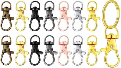 DIY Crafts Lanyard Snap Hooks with Key Rings, Metal Lanyard Keychain Hooks Key Chain Clip Hooks Lobster Claw Clasps for Keychain Jewelry Swivel Snap Hooks Set (5 Pcs, 20mm Chrome Gold) Key Chain DIY Crafts Lanyard Snap Hooks with Key Rings, Metal Lanyard Keychain Hooks Key Chain Clip Hooks Lobster Claw Clasps for Keychain Jewelry Swivel Snap Hooks Set (5 Pcs, 20mm Chrome Gold) Key Chain