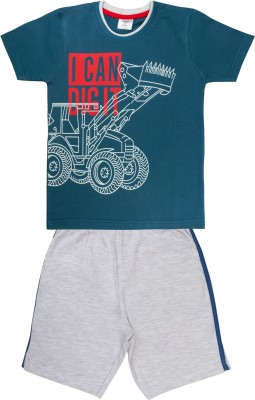 Todd N Teen Boys Casual T-shirt Shorts(Blue)