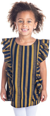 Cherry Crumble by Nitt Hyman Baby Girls Casual Cotton Blend Top(Multicolor, Pack of 1)