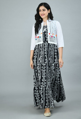 SATINTHRID Flared/A-line Gown(Black)