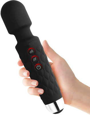 JIGVISH Magic-Vibe Cordless Handheld Personal Body Massager for Pain Relief & Rechargeable Vibration Machine with Speeds, Modes Magic-Vibe Cordless Handheld Personal Body Massager for Pain Relief & Rechargeable Vibration Machine with Speeds, Modes Massager(Black)