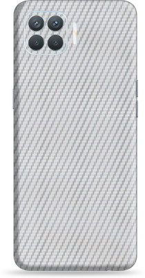 BUGGU OPPO F17 PRO, oppo f17 pro Mobile Skin(Ultra Super Silver Carbon Fiber With High Matte Finish., Mobile Skin (Back+Side+Camera))