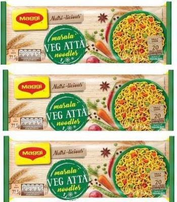 Maggi Nutri-licious Atta Masala Instant Noodles Vegetarian 870g (290g*3} Instant Noodles Vegetarian Instant Noodles Vegetarian(3 x 290 g)