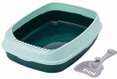 Pets Empire Pet Cleaning Products Extra Large Cat Toilet with Cat Poop Scoop Plastic Cat Litter Box - Blue Pet Litter Tray Refill