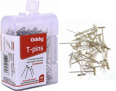 Oddy Nickle Plated, Nickle Plated  Pins(Set Of 150, Silver)