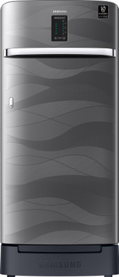 SAMSUNG 198 L Direct Cool Single Door 4 Star Refrigerator with Base Drawer(Inox Wave, RR21A2F2XNV/HL)