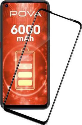 SMARTCASE Edge To Edge Tempered Glass for TECNO POVA(Pack of 1)