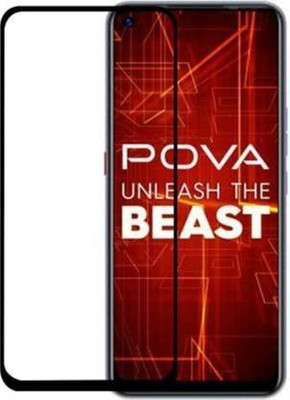 SMARTCASE Edge To Edge Tempered Glass for TECNO POVA(Pack of 1)