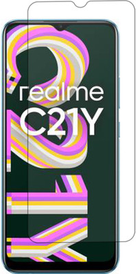 NEMIZI Tempered Glass Guard for realme C21Y(Pack of 1)
