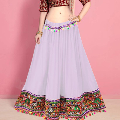 PlayTools Embroidered Women Flared Multicolor Skirt