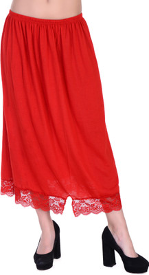 Girl Code Solid Women A-line Red Skirt