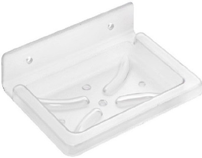 Prestige Single Soap Dish SQUARE For Bathroom Washbasin(White)