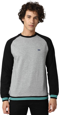 PETER ENGLAND Full Sleeve Color Block Men Sweatshirt