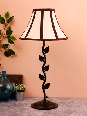 Devansh Multicolor Cotton Leaf Table lamp Table Lamp(61.5 cm, Black)