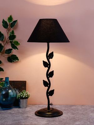 Devansh Black cotton Leaf Table lamp Table Lamp(57.5 cm, Black)