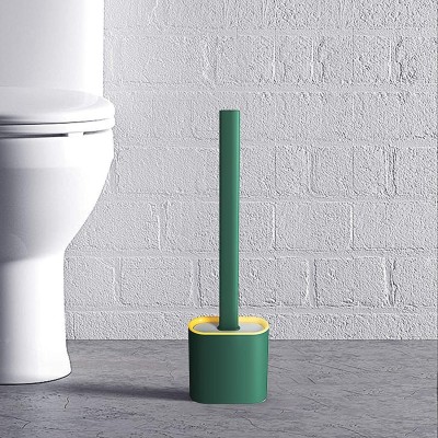 SBTs Toilet Brush Western and Indian Toilet Bathroom Cleaning Flexible Double-Sided with Holder(Multicolor)