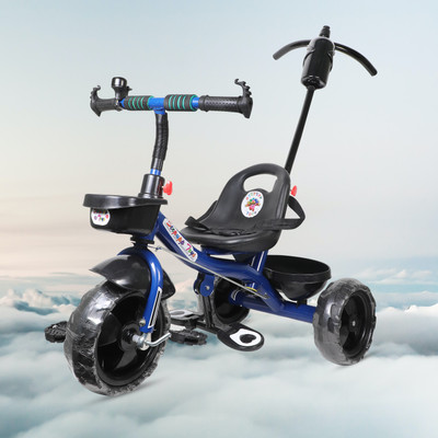 Stepupp STEPUP BABY TRICYCLE WITH BASKET AND PARENT HANDLE DARK BLUE COLOUR FOR KIDS G DARK BLUE HANDLE FRONT AND BACK BASKET FOR TODDLERS-05 Tricycle(Multicolor)