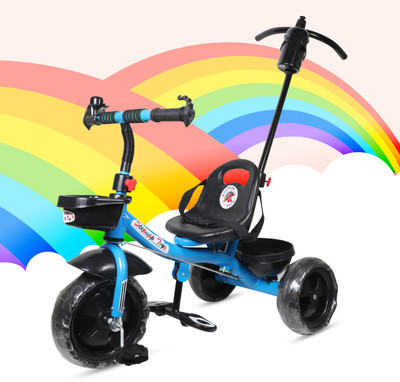 Stepupp Grow G LIGHT BLUE HANDLE FRONT AND BACK BASKET FOR KIDS-01 Tricycle(Blue)