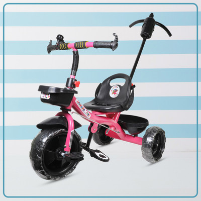 Stepupp S G PINK HANDLE BACK AND FRONT BASKET FOR TODDLERS-09 Tricycle(Pink)