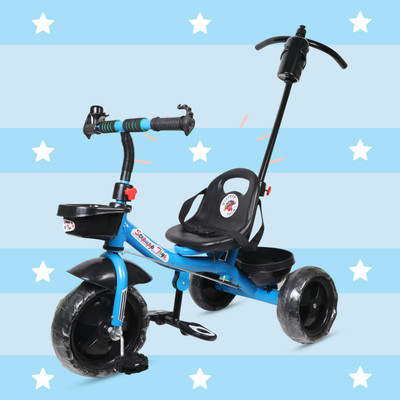 Stepupp Grow STP G LIGHT BLUE HANDLE FRONT AND BACK BASKET FOR INFANTS-04 Tricycle(Blue)