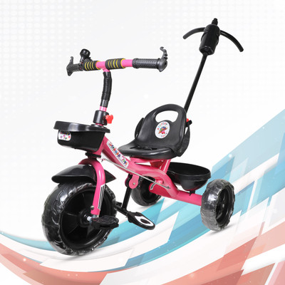 Stepupp G PINK HANDLE BACK AND FRONT BASKET FOR BABY AND KIDS-13 Tricycle(Multicolor)