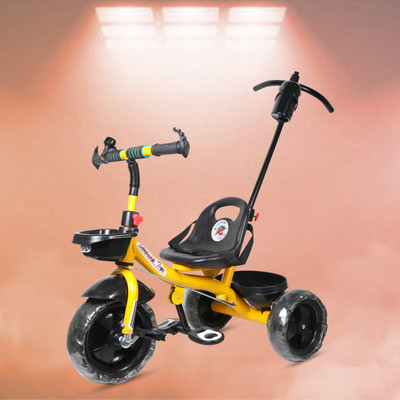 Stepupp STP G YELLOW HANDLE BACK AND FRONT BASKET FOR CHILDREN-10 Tricycle(Yellow)