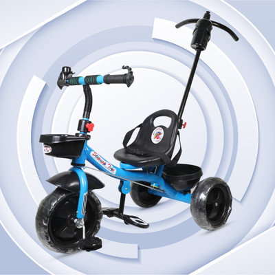Stepupp LIGHT BLUE HANDLE FRONT AND BACK BASKET Tricycle(Blue)