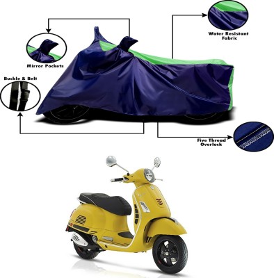 Genipap Two Wheeler Cover for Vespa(Vespa VXL 150, Green, Blue)