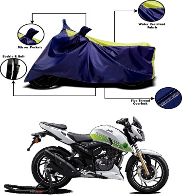 Genipap Two Wheeler Cover for TVS(Apache RTR 200 Fi E100, Yellow, Blue)