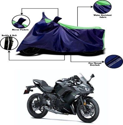 Ascension Two Wheeler Cover for Kawasaki(Ninja 650, Green, Blue)