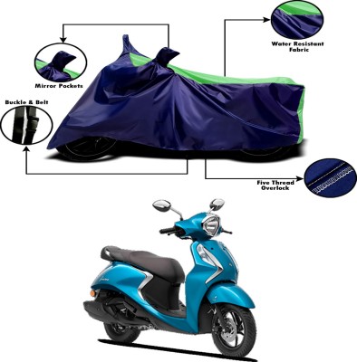 Genipap Two Wheeler Cover for Yamaha(Fascino 125 FI, Green, Blue)