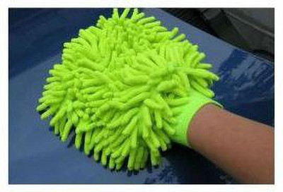Maple Microfiber Vehicle Washing  Hand Glove(Pack Of 3)