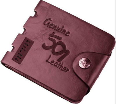 shippy Men Casual Brown Artificial Leather Wallet(8 Card Slots)
