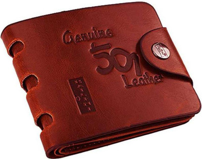 shippy Men Casual Tan Artificial Leather Wallet(8 Card Slots)