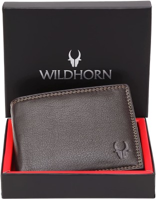 WILDHORN Men Casual Brown Genuine Leather Wallet(6 Card Slots)