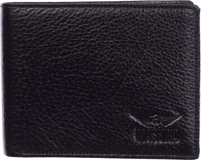 MASKINO Men Casual Black Genuine Leather Wallet(5 Card Slots)