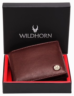 WILDHORN Men Casual, Formal Maroon Genuine Leather Wallet(5 Card Slots)