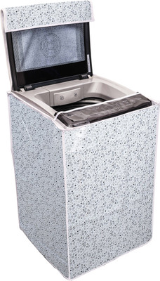 Elito Top Loading Washing Machine  Cover(Width: 56 cm, SILVER, WHITE)