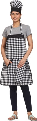 JMI Cotton Chef's Apron - Free Size(Black, Single Piece)