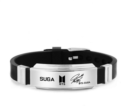 University Trendz Silicone Silver Coated Bracelet