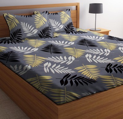 RS Quality 144 TC Microfiber Double Printed Flat Bedsheet(Pack of 1, Multicolor)